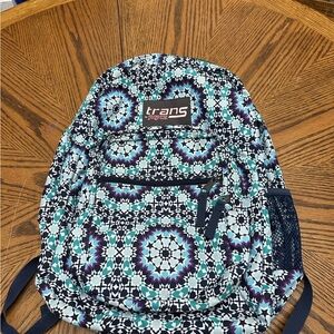 Trans Colorful Flower Pattern Backpack